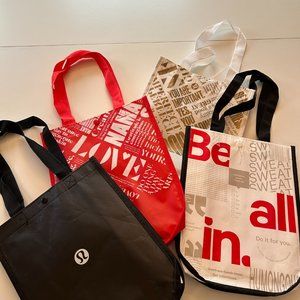 Lululemon Tote Bags Set of 4 Small Like New Reusable Shopping Bags